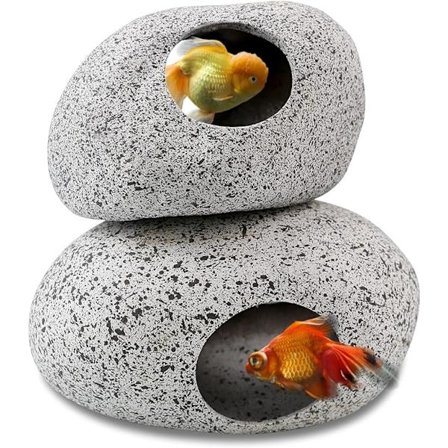 2 Pakke Akvarium Dekorasjon Stein Huler, Hule Gjemmested Tunnel, Professio
