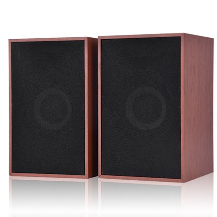 Träskrivbordshögtalare Mini Notebook Subwoofer Laptop Multimedia-högtalare (röd trä)