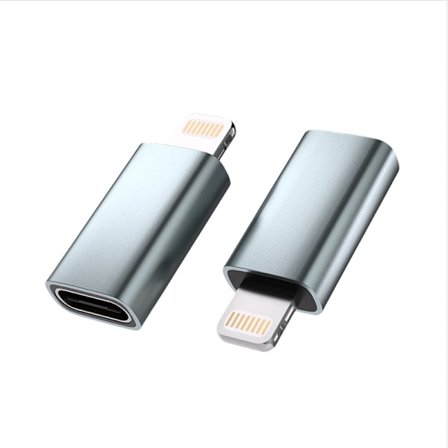 FA02-sovitin: Lightning - Type-C, 10 W, harmaa