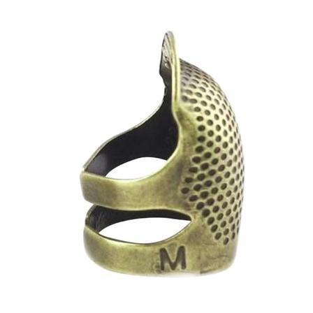 Vintage Fingerborgsnålar Sy Quiltning Metal Ring Läder Prote