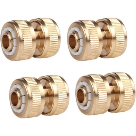 4 kpl messinkinen putkenkorjausliitin, pikaliitin, 13 mm (1/2") korjausliitin, helppoon ja nopeaan liittämiseen tai putken korjaamiseen