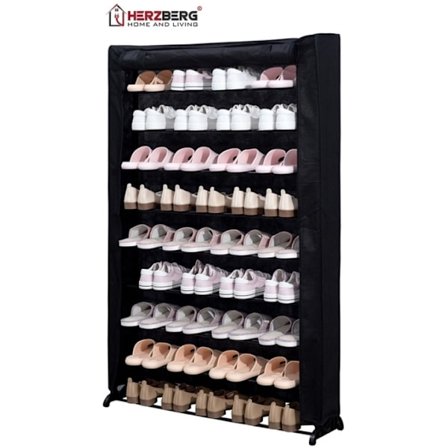 Herzberg Skoförvaring till 45 skor, Svart