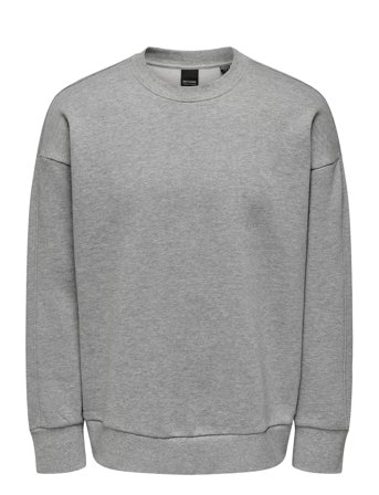 Onsdan Life Rlx Heavy Sweat Crew Tops Sweatshirts & Hoodies Sweatshirts Grey ONLY & SONS