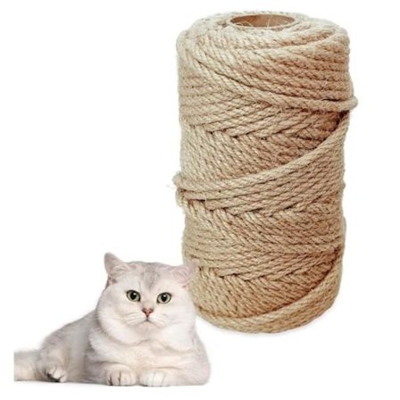 Kattträd Rep - Jute - 6Mm - 50M - Naturlig - Multifunktionell