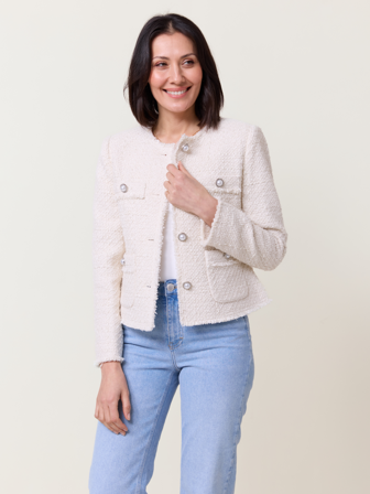 MATCH - Karina jakke - Marie Philippe - Str. 40 - Dame - Blazere - Hvit - 100% polyester - resirkulert
