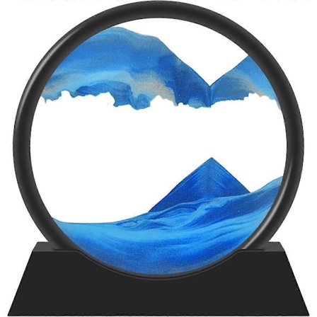 Bevægeligt Sandsyn Dekoration til Skrivebordet, 3D Sandscape i Bevægelse Display Flydende Sandmaleri Ramme