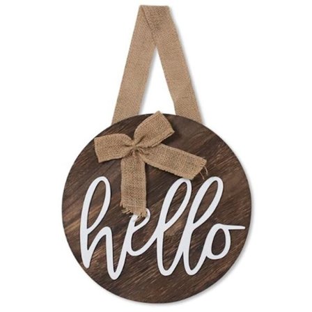 Trä välkommen hängande plakett prydnad dörr dekoration tillbehör trädgård dörr hängande plakett dekor bondgård hänge D