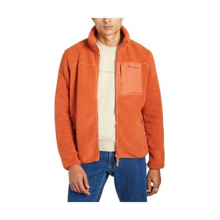 Knowledge Cotton Apparel Elm fleece zipped sweatshirt Orange, Herre Trøjer