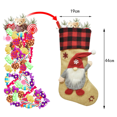 IC Julstrumpor 3-pack Stora julstrumpor Dekoration A+B+C