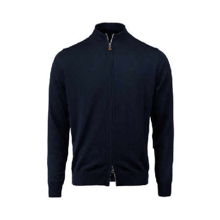 Stenströms Knitwear Merino Wool Zip Cardigan T-shirts Herr Blå L