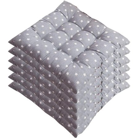 Sett med 6 stolpute 40x40, dekorativ pute pute stol pute