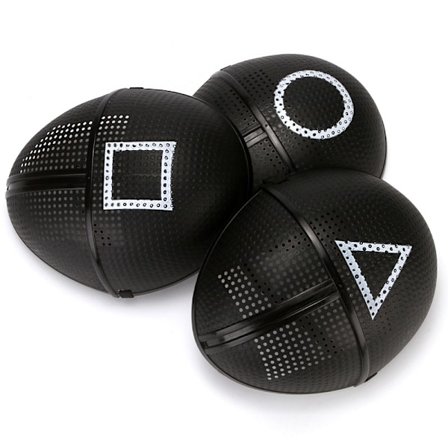 3 st Squid Game Cosplay Mask Rekvisita Kvadrat Cirkel Triangel Mönster Helansiktsmasker för Fest