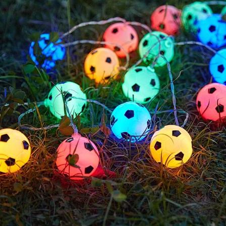 Jalkapallovalosarjat, sis - / ulkovalaistusketju, USB LED-valosarjat, 3M v ri 20LED, tytt jen makuuhuoneen sisustus, baari, juhlat, joulukoriste