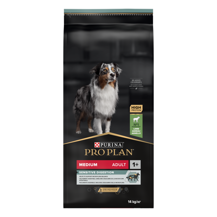 Purina Pro Plan - Adult Sensitive Digestion Medium Lam Tørrfôr til hunder 14 kg - Hund - Hundefôr & hundemat - Tørrfôr for hund - ZOO.no