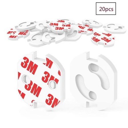 20-pack] Barnsäkerhetsspärr för uttag med roterande mekanism, Canwn