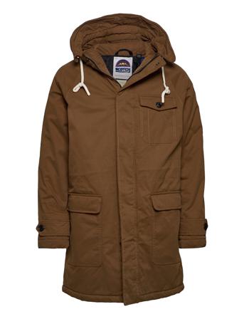 Classic Padded Organic Cotton Parka Jacket Brown Scotch & Soda