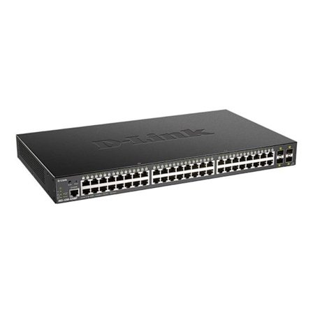 D-Link nätverksswitch - DGS-1250-52XMP/E - 48 PoE-portar - 4 SFP+-portar 10G - 176 Gbps