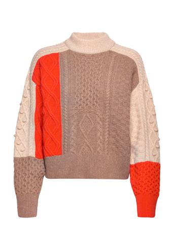 Olga Patched Knit Pullover Multi/mønstret Nudie Jeans