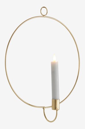 Jotex - Ring Väggdekoration Med Led-ljus Messing - CANDLE - Kjøp Lysestaker hos Jotex