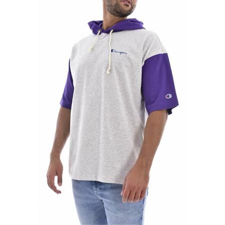 Champion, Hooded t -shirt Szary, Mężczyzna, Rozmiar: XL