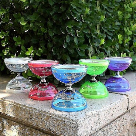 Højkvalitets Diabolo sæt med tredobbelt kugleleje kobling, matchende farvede fiberhåndtag, diablo snor & taske 25-26s