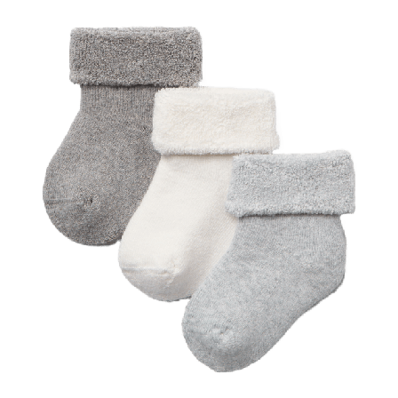 Åhléns Babystrumpor i bomull TERRY, 3-pack Strumpor & strumpbyxor Grå 19/21