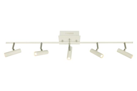 Aneta Lighting ARTIC takspot rett 5-lys, hvit, 5 x 6W LED