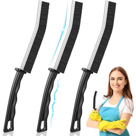 3 kappaletta Gap Cleaning Brush, Groove Brush kahvalla, Multifunct