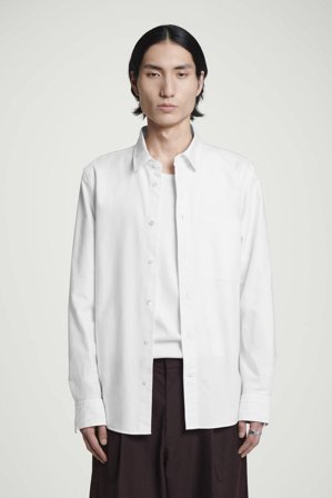 COS Herren Lockeres Oxford-Hemd - Weiss