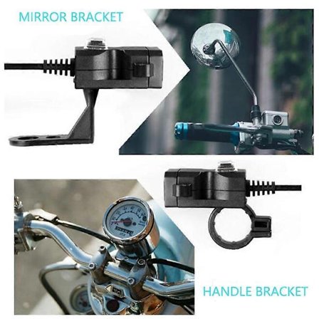Elektrisk bil motorcykel lille talje ny dobbelt port USB mobiltelefon oplader 12V-24V to i en bakspejl