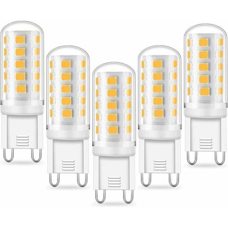 LED-lampa G9 5W, motsvarande 40W, kallvit 6000k, 220-240V, 360° spridningsvinkel, ej dimbar, 5-pack