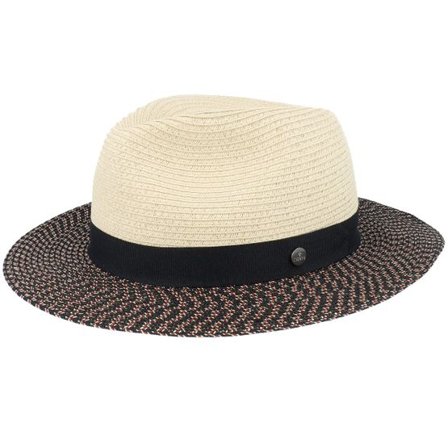 Lierys - Beige straw Hatt - Traveller Toyo Black/Red/Natural Straw Hat @ Hatstore