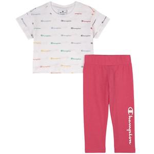 Kids - Champion Pink Logo Top And Leggings Set 11-12 Years - Clothing sets - 11-12 years - White - Mädchen