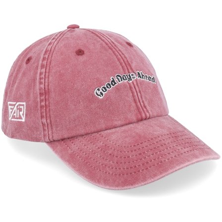 Fair - Röd unconstructed Keps - Good Days Ahead Red Dad Cap @ Hatstore