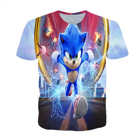 Sonic The Hedgehog 3d T-shirt Barn Pojkar Flicka Kortärmad Blus