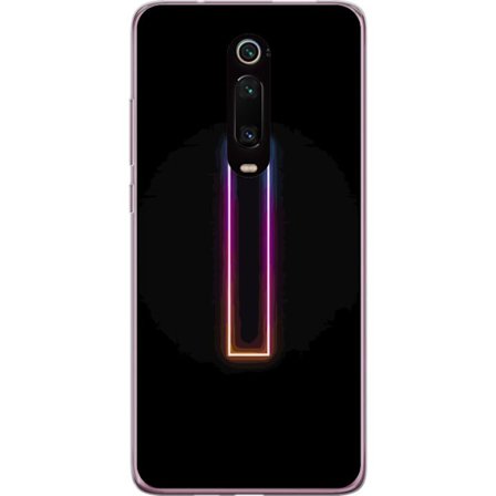 Kompatibel Mobilcover til Xiaomi Xiaomi Mi 9T Pro Minimalistisk neonbogstav I i regnbuefarver mod mørk baggrund