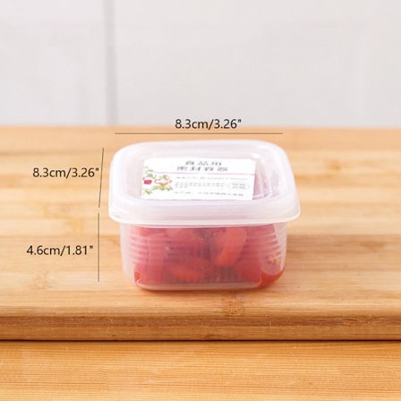 Transparent plastkonserveringslåda med lock Kylskåp Cris