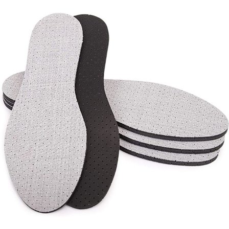 4 par antiperspirant indlægssåler - aftagelig bomuld og latexskum indlægssål til sved og lugt - aktivt kul - eliminerer lugt og deodoriserer - til 