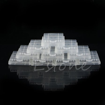 10x batterioppbevaringsbokser 4X AA AAA batteriholder oppbevaringsboks for etui 4 spor