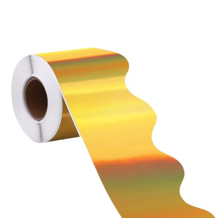 Fläktformad anslagstavla kant 20 m, Guld Glamorös Trim för Klassrumsinredning, Tillbaka till Skolan Väggdekoration, Elegant Anslagstavla