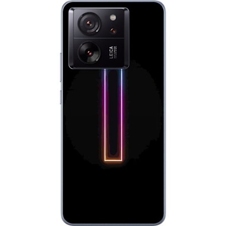 Kompatibel Mobilcover til Xiaomi Xiaomi 13T Pro Minimalistisk neonbogstav I i regnbuefarver mod mørk baggrund