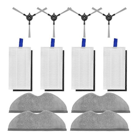Reservedele til Xiaomi Robotstøvsuger E5 / C108, sidebørste, Hepa-filter, moppeklude, tilbehør