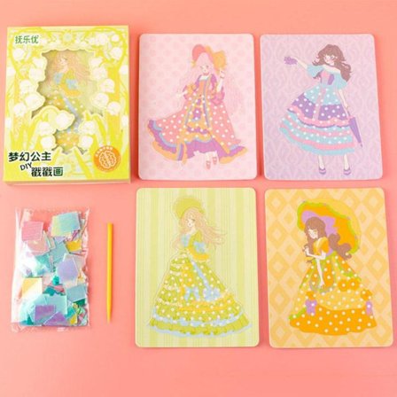 Dress-up Poking Painting Ritning Dress-up Stickers Book