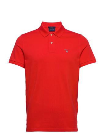 Original Pique Ss Rugger Polos Short-sleeved Rød GANT