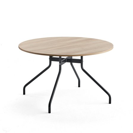 Tisch AROUND, Ø 1200 mm, anthrazit/Eiche