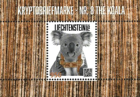 Liechtenstein - Nr. 8 Koala - Kryptofrimærke