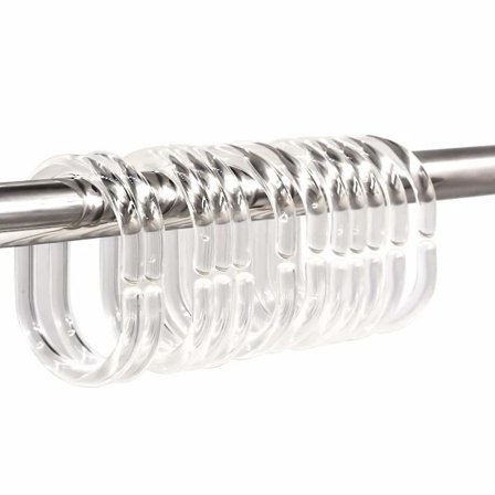 24 kpl muovisia suihkuverhorenkaita, suihkuverhorenkaat, koukku, ripustin, kylpyverho, silmukka, pidike, liuku, kylpyhuone, suihku, verhotanko