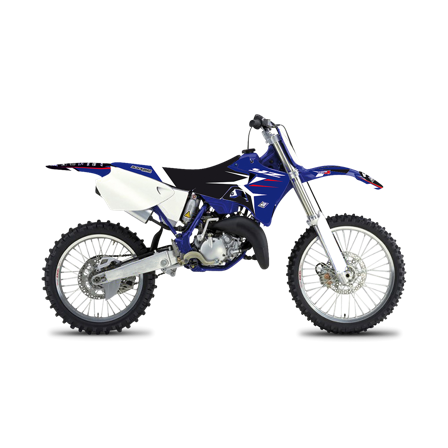 Kit Adesivi Completo Blackbird Dream 4 con Coprisella Blu-Nero-Bianco - Yamaha YZ 125 1996-2001