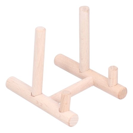 Træ Skrivebordsdekoration Moderne Tallerkenholder Stativ Hjemmeindretning til Fest