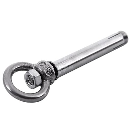 8 stk. Rustfrit Stål Rå Stil Skjold Anker Øjebolte M6 X 82mm, sølv